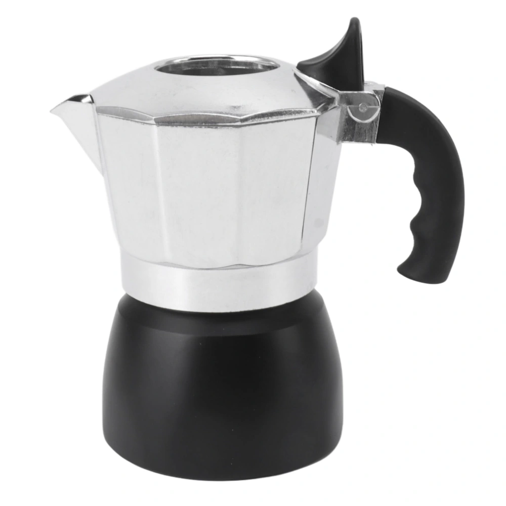 Moka Pot with Double Valve 150ML octagonal Aluminum Moka Stovetop Coffee Maker Pot for 3 Cups