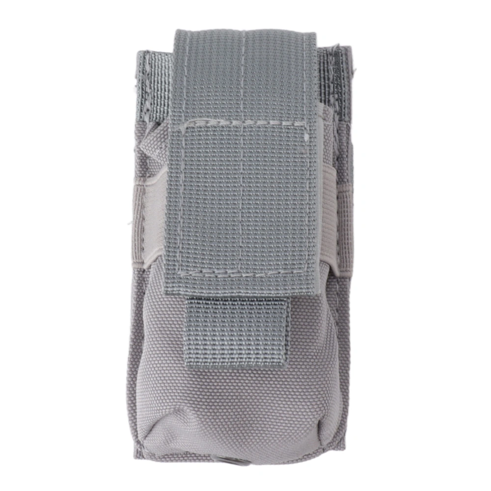 Flashlight Bag Hanging Nylon Waterproof Exquisite Flashlight Accessory Bag for Outdoor Activities Grey