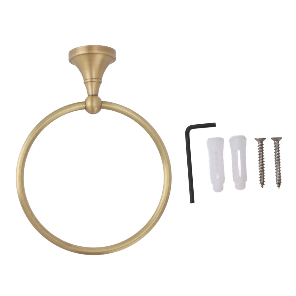 Bath Towel Ring Copper Round Wall Mounted Hand Shower Towel Holder Rack for Bathroom 960830