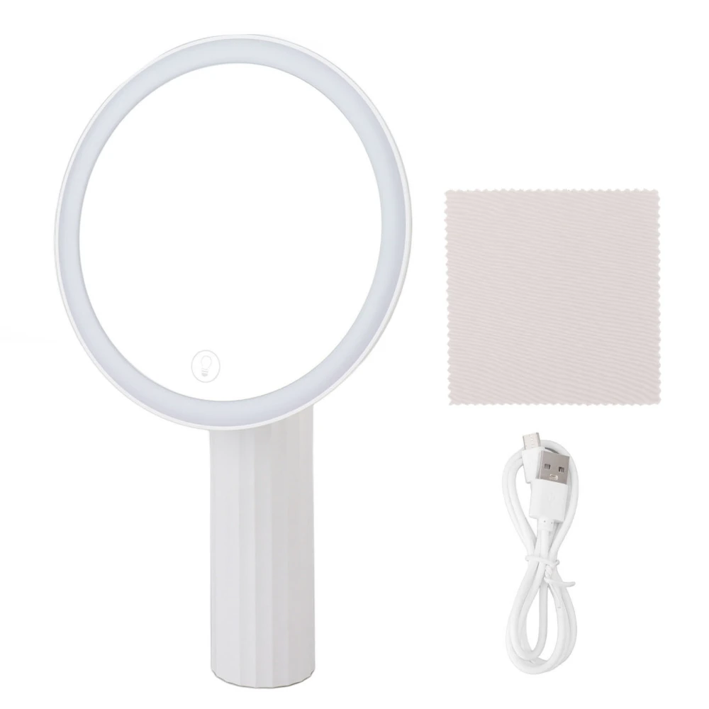 LED Makeup Mirror Portable Handheld Fill in Light Makeup Mirror Large Area Mirror Cosmetic Tool