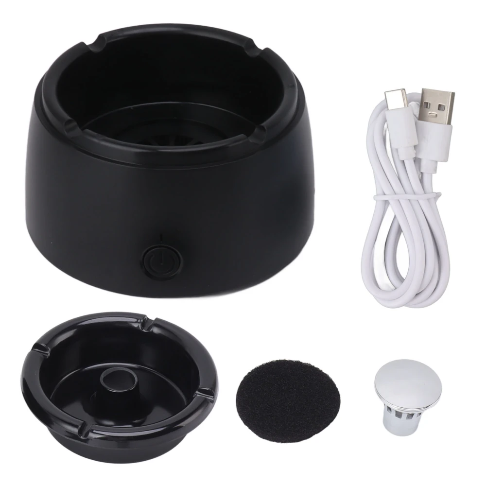 Smokeless Ashtray 2 in 1 Air Purifier Ashtray High Temperature Resistant Flame Retardant Smart Smoke Grabber Black