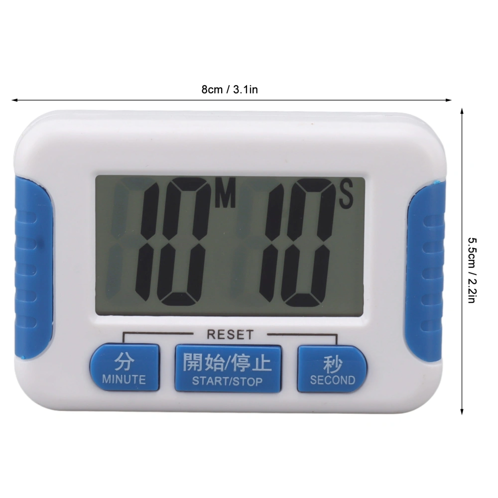 Digital Timer Multifunctional Portable Easy to Operate Alarm Countdown Timer for Kitchen White