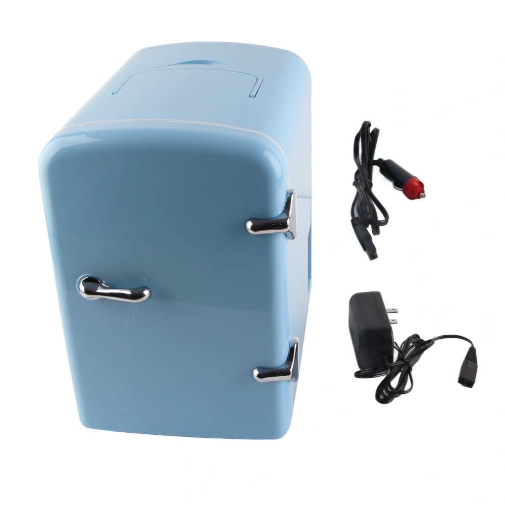 Mini Fridge 4L Portable Cooler Warmer Personal Refrigerator Includes DC12V Car Plug for Skin Care Beverage AC100‑240V Blue US Plug