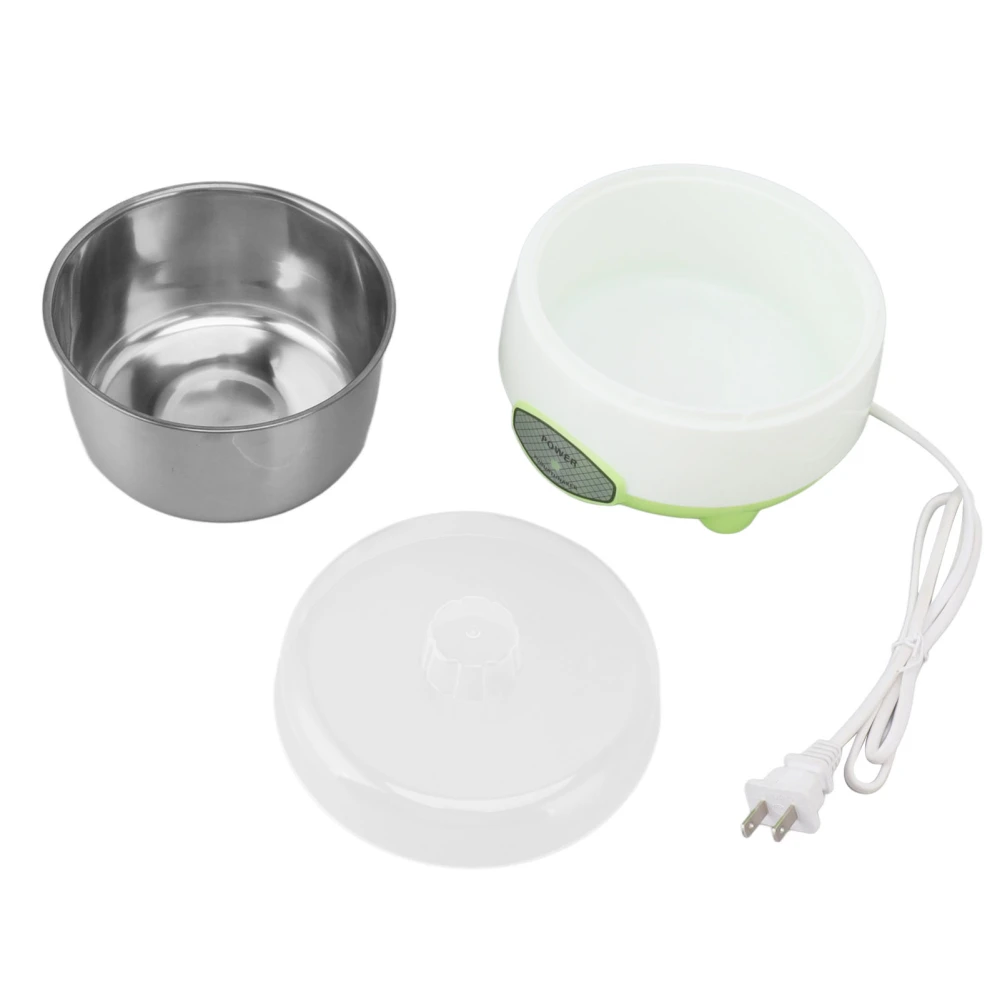 Compact Yogurt Maker Machine Stainless Steel Container Yogurt Maker for Homemade DIY Yogurt Green 15W US Plug 110V