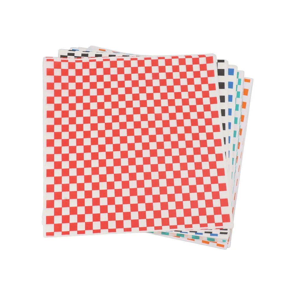 240 Sheets Checkered Dry Waxed Deli Paper Sheets Grease Resistant Food Basket Liners Deli Wrap Wax Paper Sheets for Sandwiches