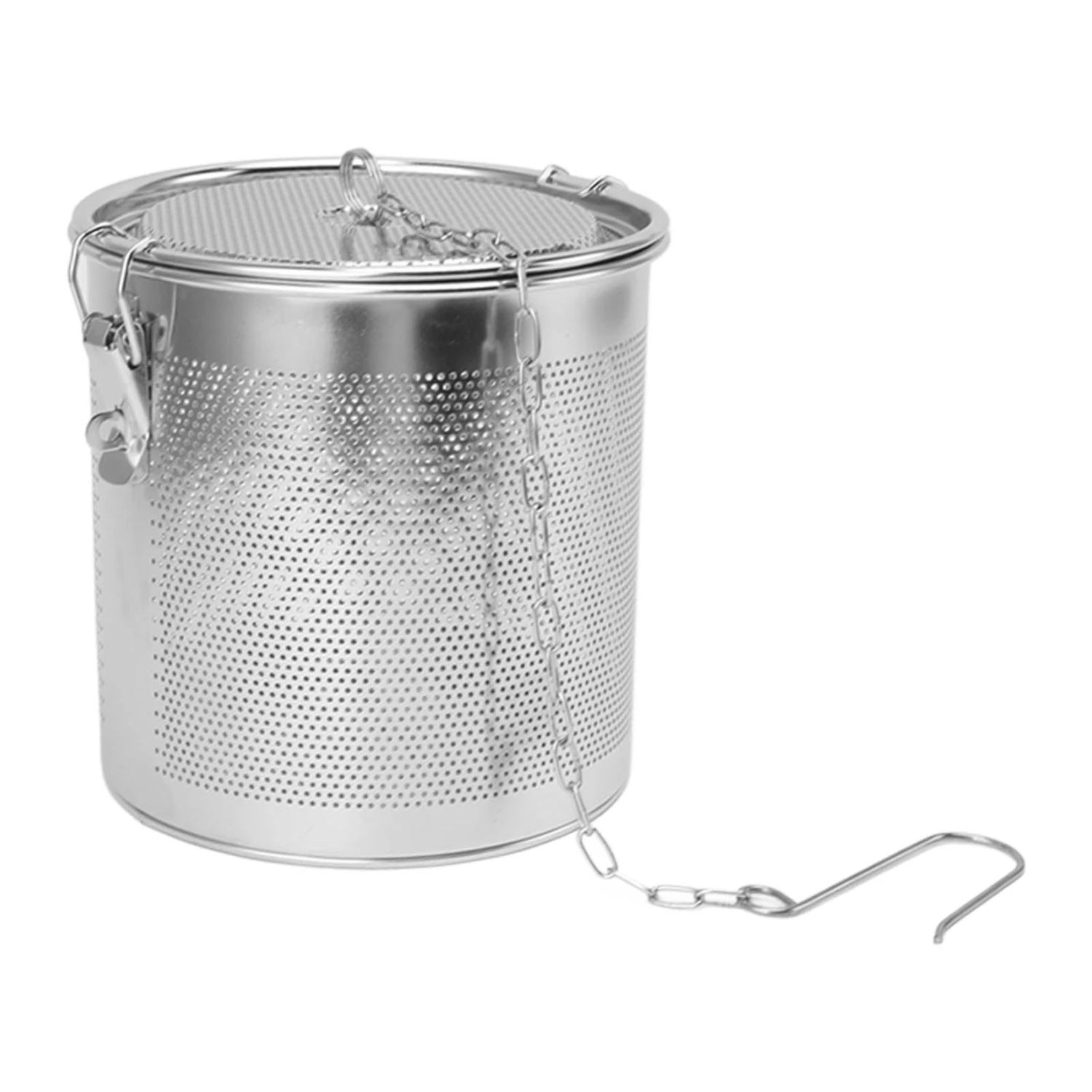 Stainless Steel Seasoning Strainer Microporous Filtration Thickened Spice Infuser Basket for Home Kitchen 4.3L