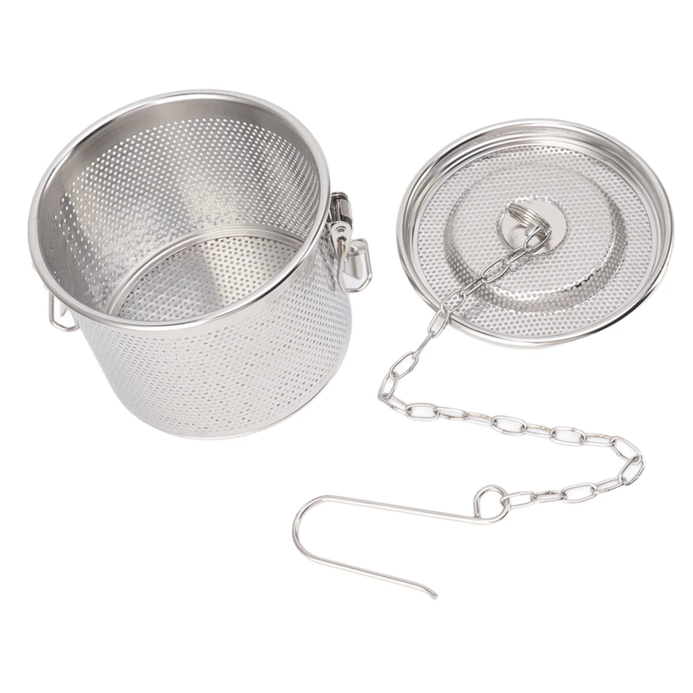 Seasoning Strainer with Hanging Chain Stainless Steel Tea Balls Filter Soup Seasonings Separation Basket Diameter 12cm/4.7in