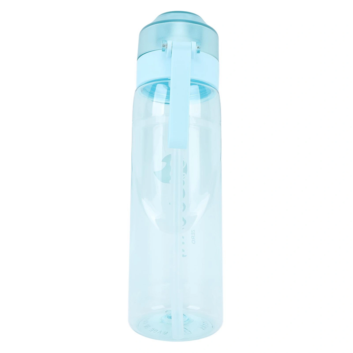 Fragrance Water Bottle 650ml Pop Up Cover Transparent Portable Outdoor Sports Scent Water Cup with Straw Blue