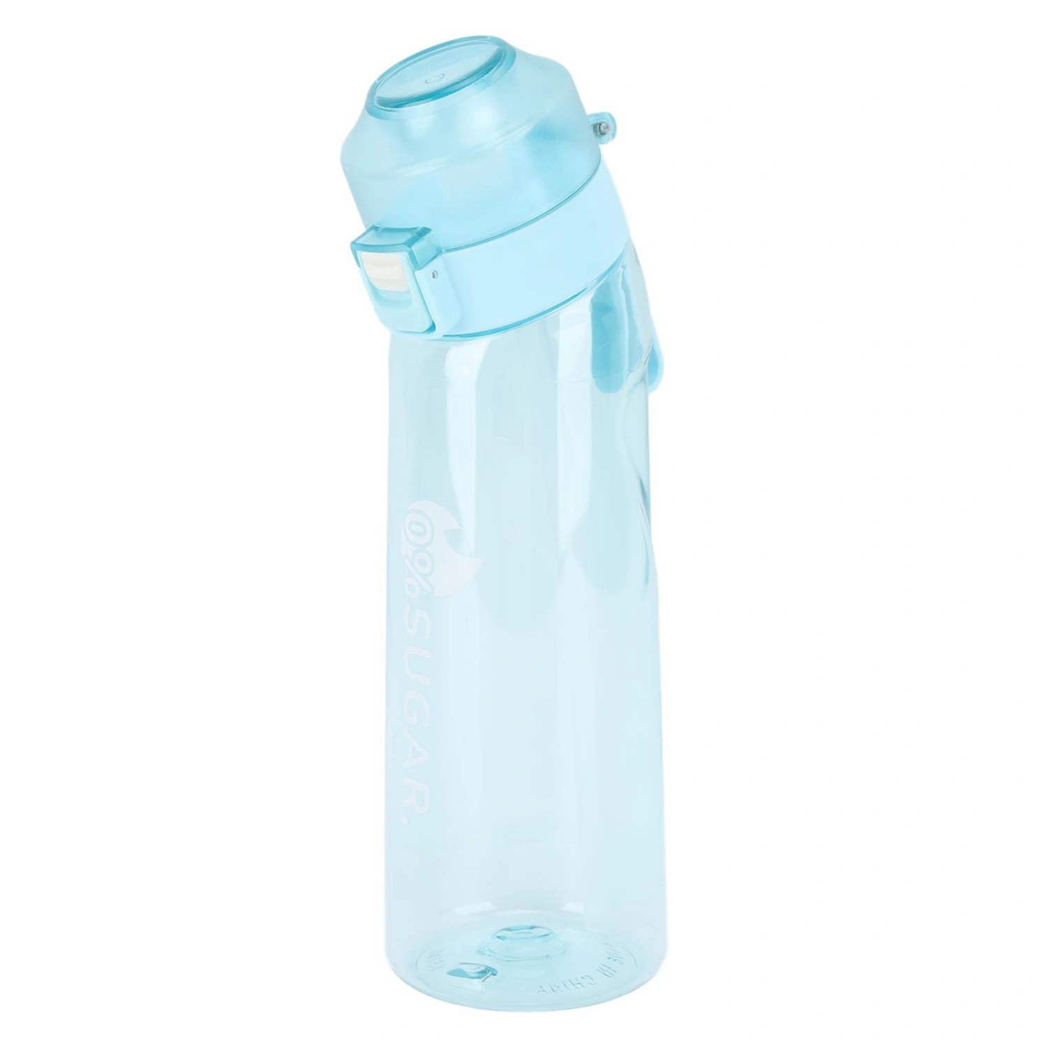 Fragrance Water Bottle 650ml Pop Up Cover Transparent Portable Outdoor Sports Scent Water Cup with Straw Blue