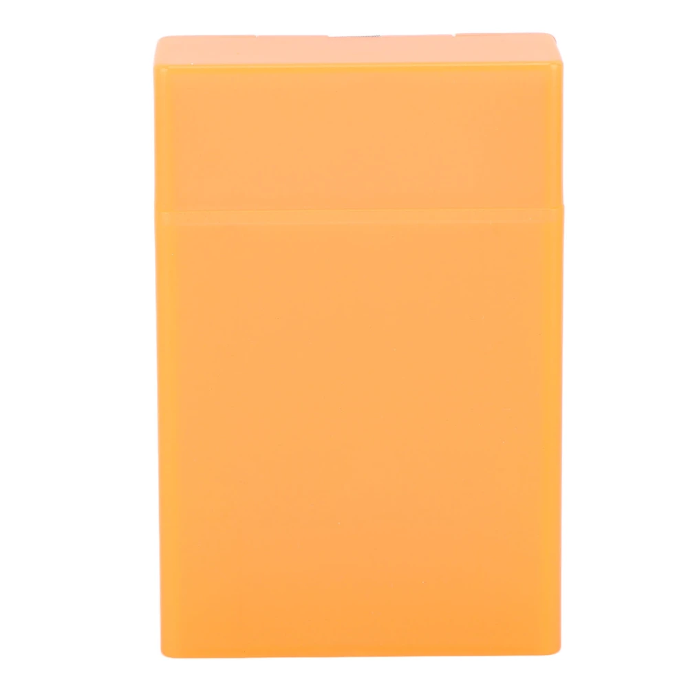 20 Capacity Thick Cigarette Case ABS Plastic Pocket Cigarette Box Sweatproof Smoking Storage Holder Transparent Orange