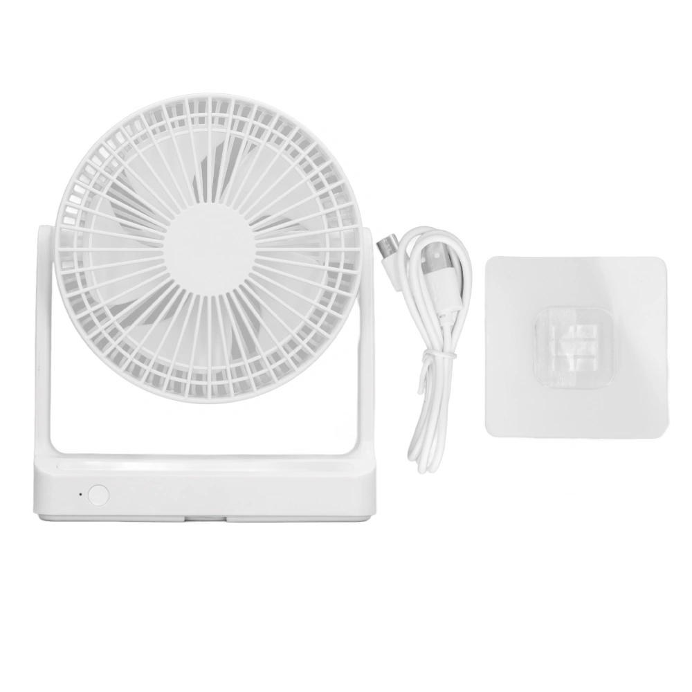 Portable Fan with Night Light Mini Desktop Fan Rechargeable Wall Mounted Hanging Fan for Home Bedroom Office