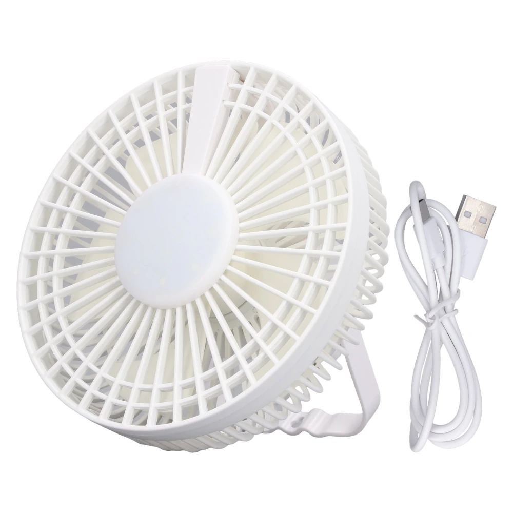 Portable Fan Night Light Function Rotatable Shaking Head 3 Speeds Adjustable Wall Mountable USB Rechargeable for Camping Kitchen