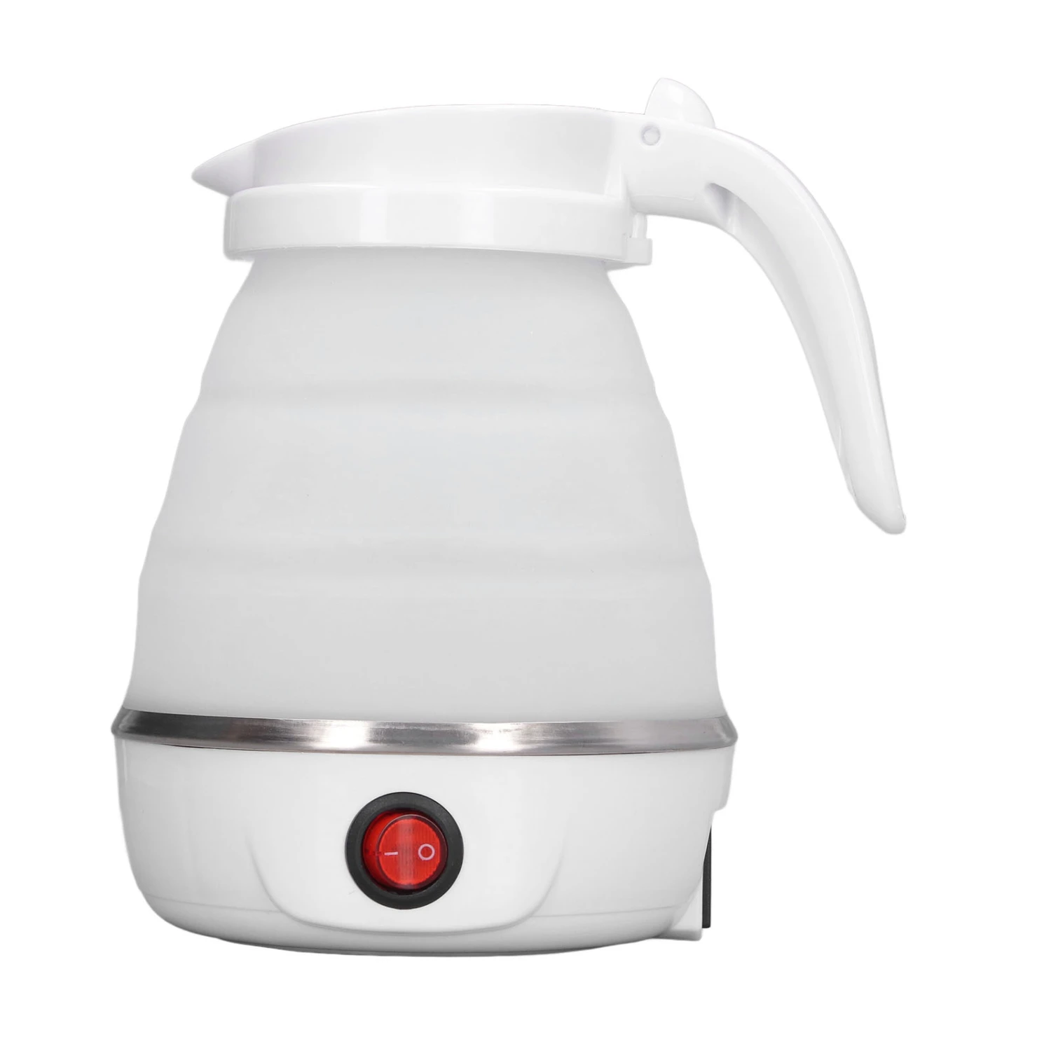 Folding Electric Kettle 0.6L 400W US Plug 110V Collapsible Hot Water Kettle for Hot Milk Coffee Tea Boiling Water White