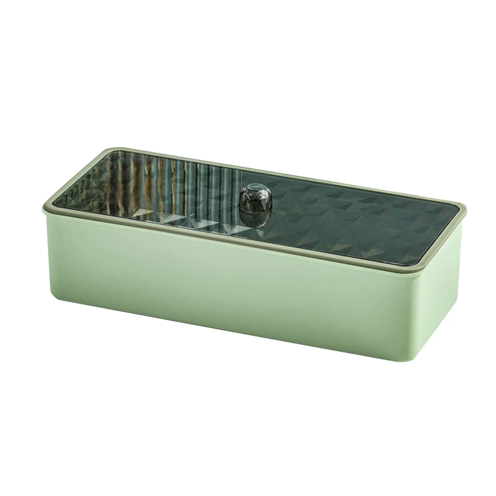 Draining Chopstick Container Dustproof Multilayers Utensil Storage Box for Kitchen Green