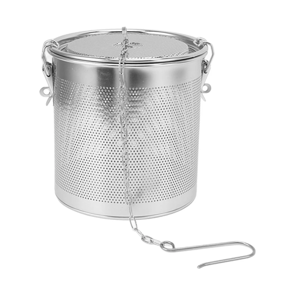 Stainless Steel Seasoning Strainer Microporous Filtration Thickened Spice Infuser Basket for Home Kitchen 3.2L