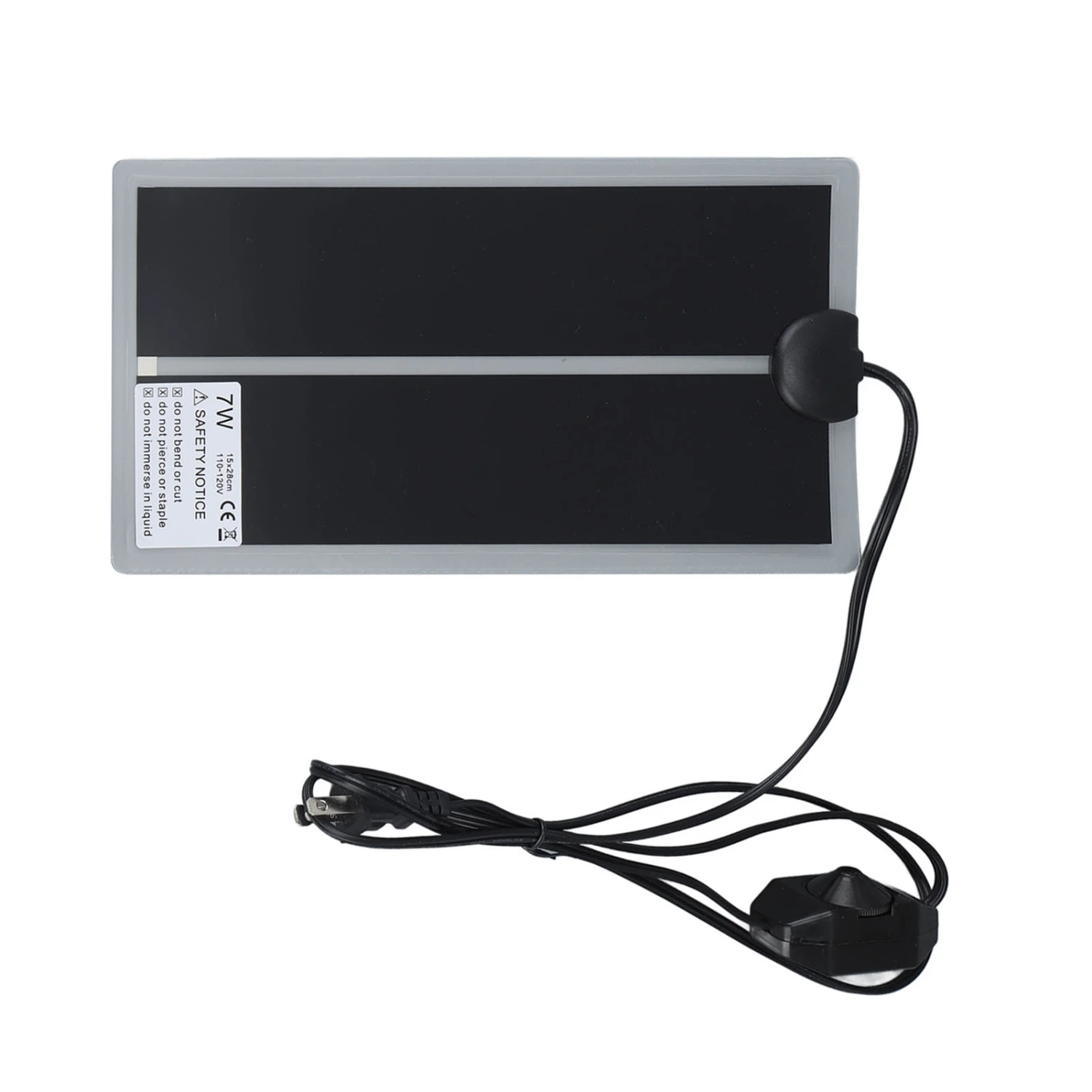 Reptile Terrarium Heat Pad Rapid Heating US Plug 110 to 120V Waterproof Adjustable Temperature Reliable for Home Living Room Office 7W
