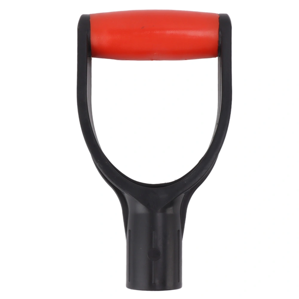 Shovel D Grip Handle 32mm Inner Diameter Silicone Grip Reinforcement Snow Shovel Handle Replacement for Digging Raking Tool Red Black