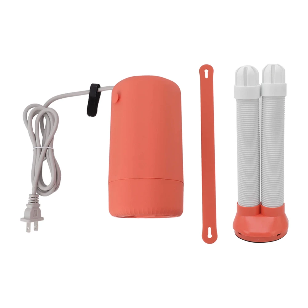 Portable Clothes Dryer Small Dryer Machine with Shoe Drying Pipe for Travel Home Laundry Orange US Plug 110V 200W