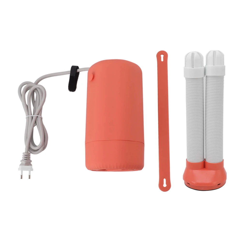 Portable Clothes Dryer Small Dryer Machine with Shoe Drying Pipe for Travel Home Laundry Orange EU Plug 220V 400W