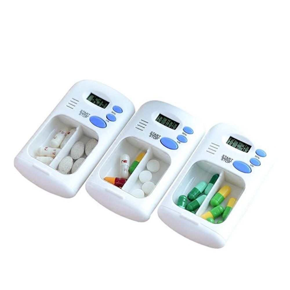 Mini Digital Medicine Organizer with Electric Alarm Portable Medicine Storage Box for Office Or Travel