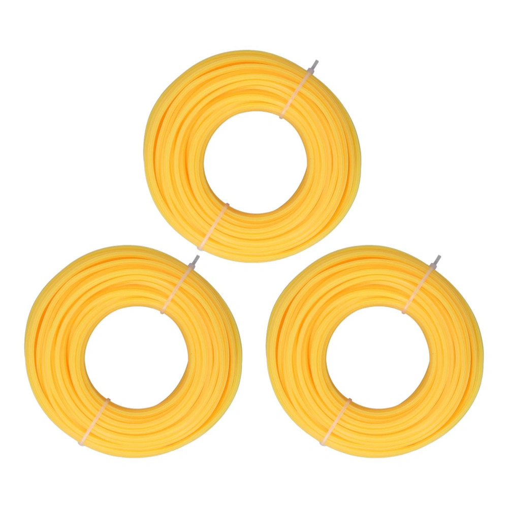 3PCS Star Trimming Line Nylon Lawn Mower Line Grass Trimmer Replacement Line 3mm Diameter 15 Meter Length