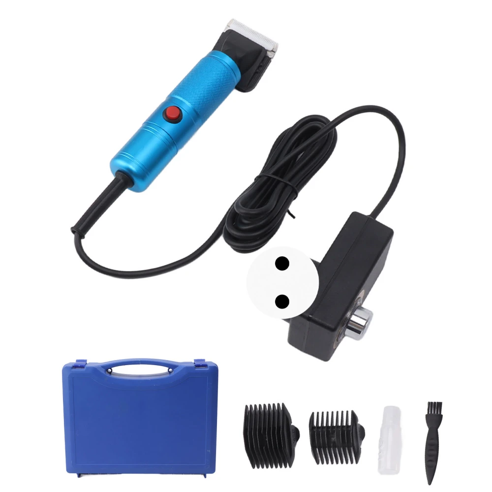 Electric Sheep Shears Sheep Clippers Dog Clippers Rechargeable Animal Grooming Clippers with Cutter Head for Sheep Goats Blue EU Plug 100‑240V