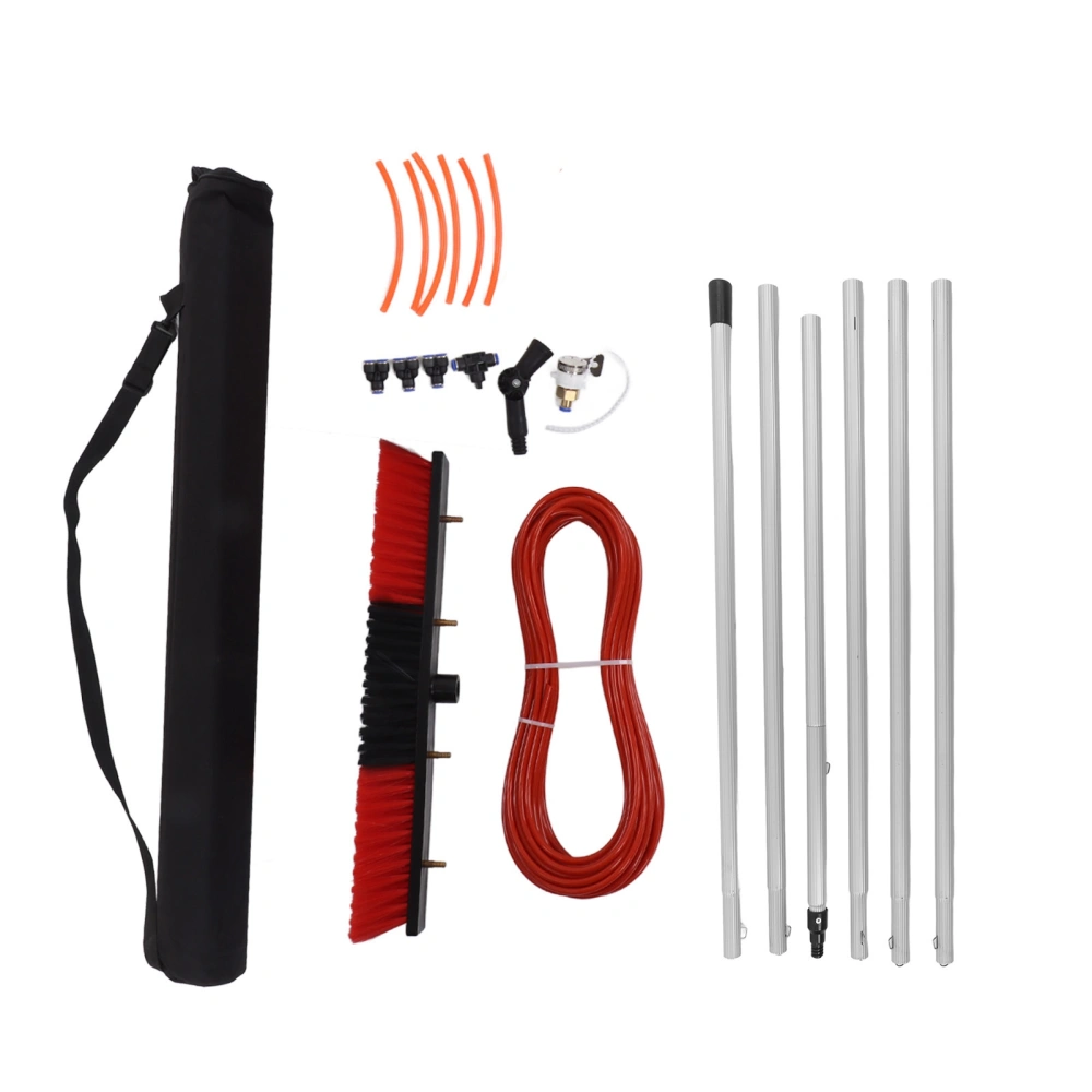 Water Fed Pole Kit Water Fed Brush Heavy Duty Large Size Portable Water Washing Extendable Cleaner Solar Panel Cleaning System 6m Pole Plus 50cm Water Brush