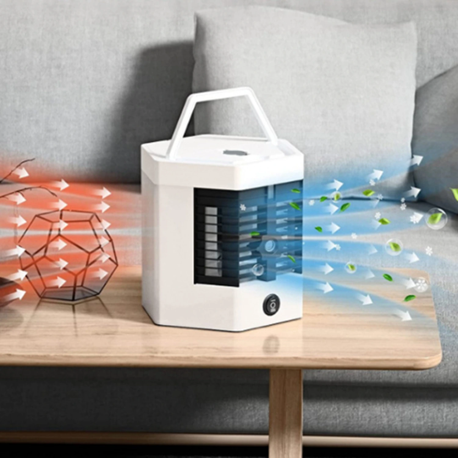 Mini Air Cooler Portable Air Conditioner Personal Humidification Evaporative Air Cooler Fan for Bedroom Office Desk