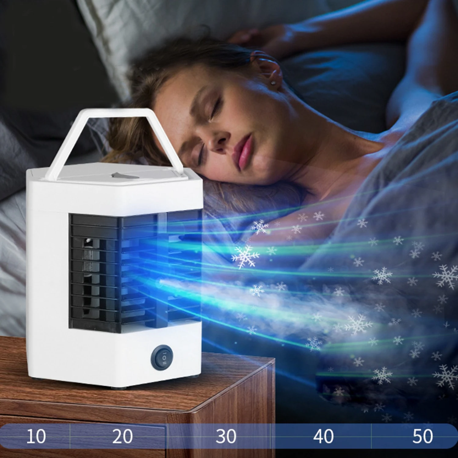 Mini Air Cooler Portable Air Conditioner Personal Humidification Evaporative Air Cooler Fan for Bedroom Office Desk