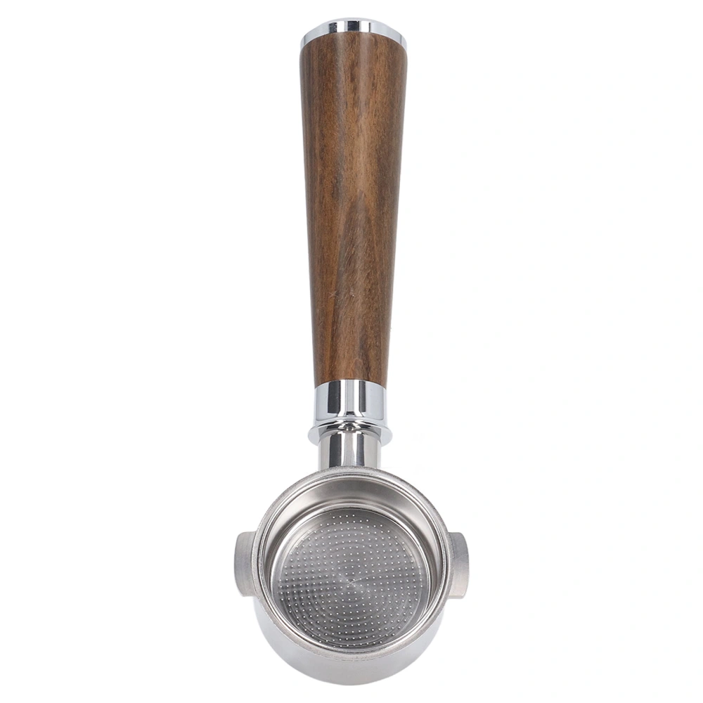 51mm Portafilter 2 Ears Bottomless Coffee Handle Stainless Steel for Delonghi ECO310 Black Rosewood