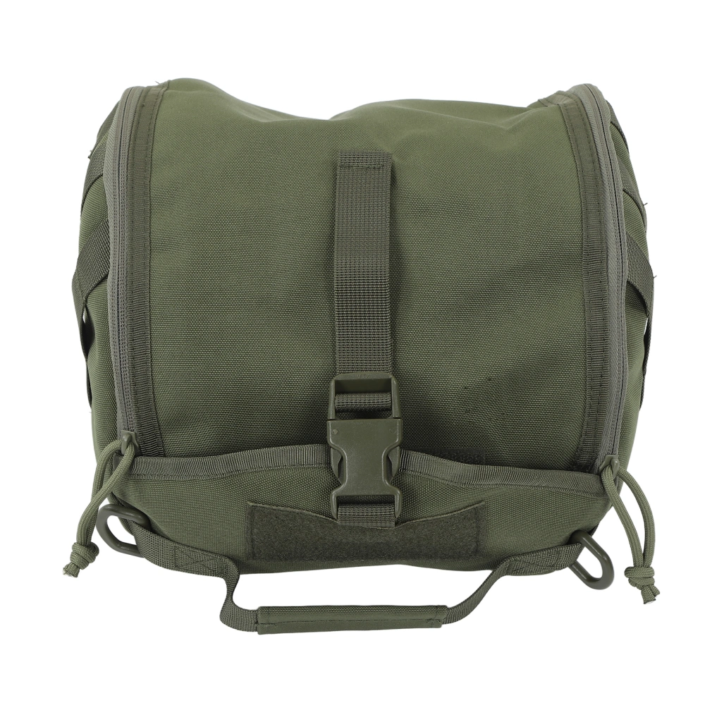 Camping Helmet Bag Canvas Scratch Prevention Adjustable Helmet Storage Bag For Hard Hats Helmet Green