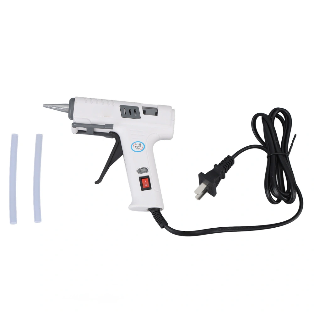 40W Hot Glue Gun Fast Heating Constant Temperature Manual Hot Melt Glue Gun With Sticks for Crafts US Plug 100‑240V