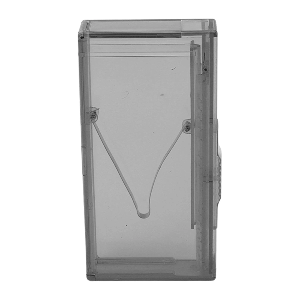 Automatic Cigarette Case Transparent Cigarette Holder Anti Pressure Fully Sealed Portable Cigarette Case for Full Pack 20 Cigarettes Transparent Black