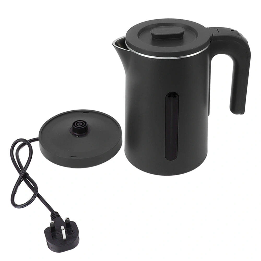 Stainless Steel Electric Kettle Double Layers 2000W 2L Auto Off Free From BPA Hot Water Kettle for Home UK Plug 220V Black