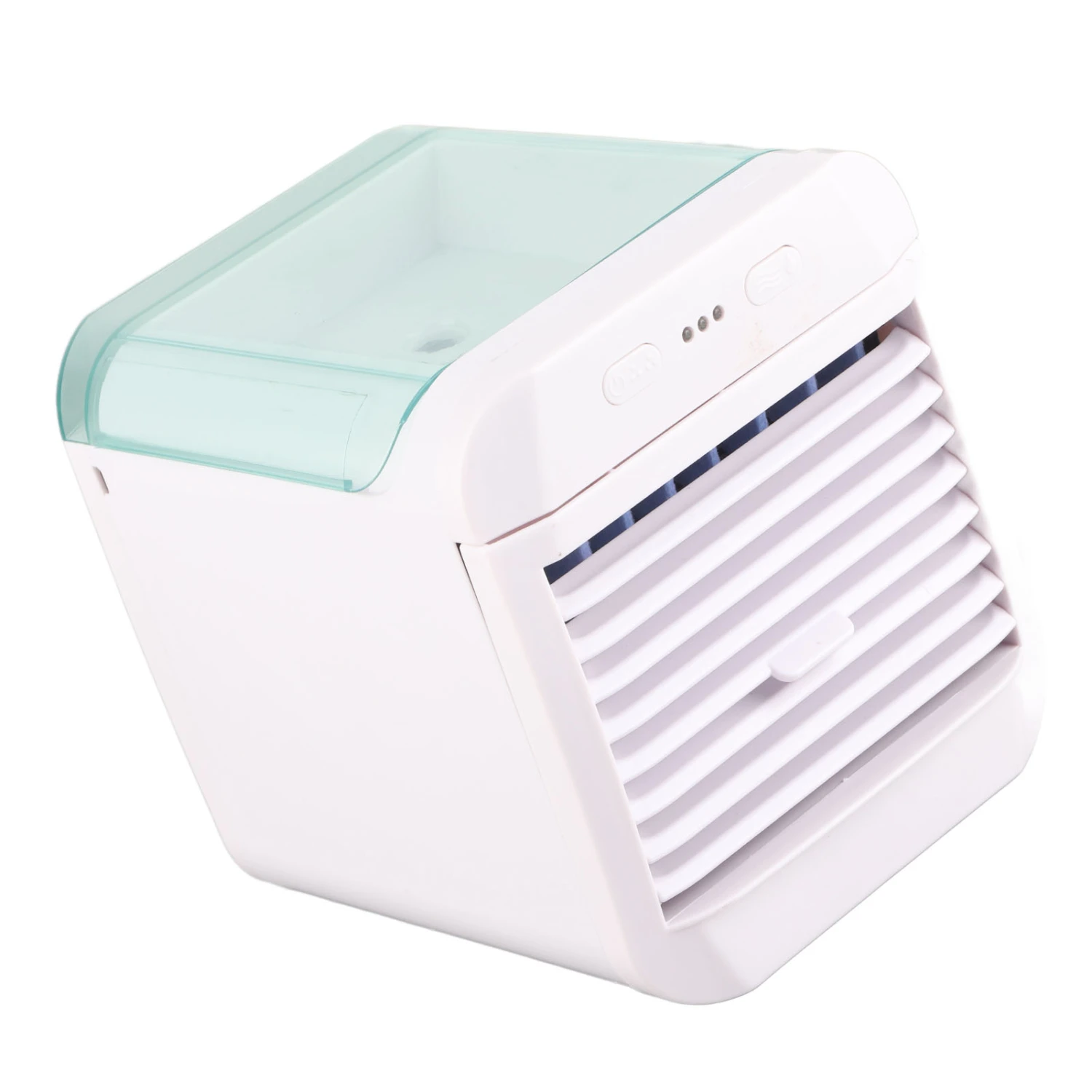 Portable Air Conditioner Mini Cooling Fan Air Cooler 3 Wind Speed Desktop USB Powered Humidifier Night Light Fan Blue