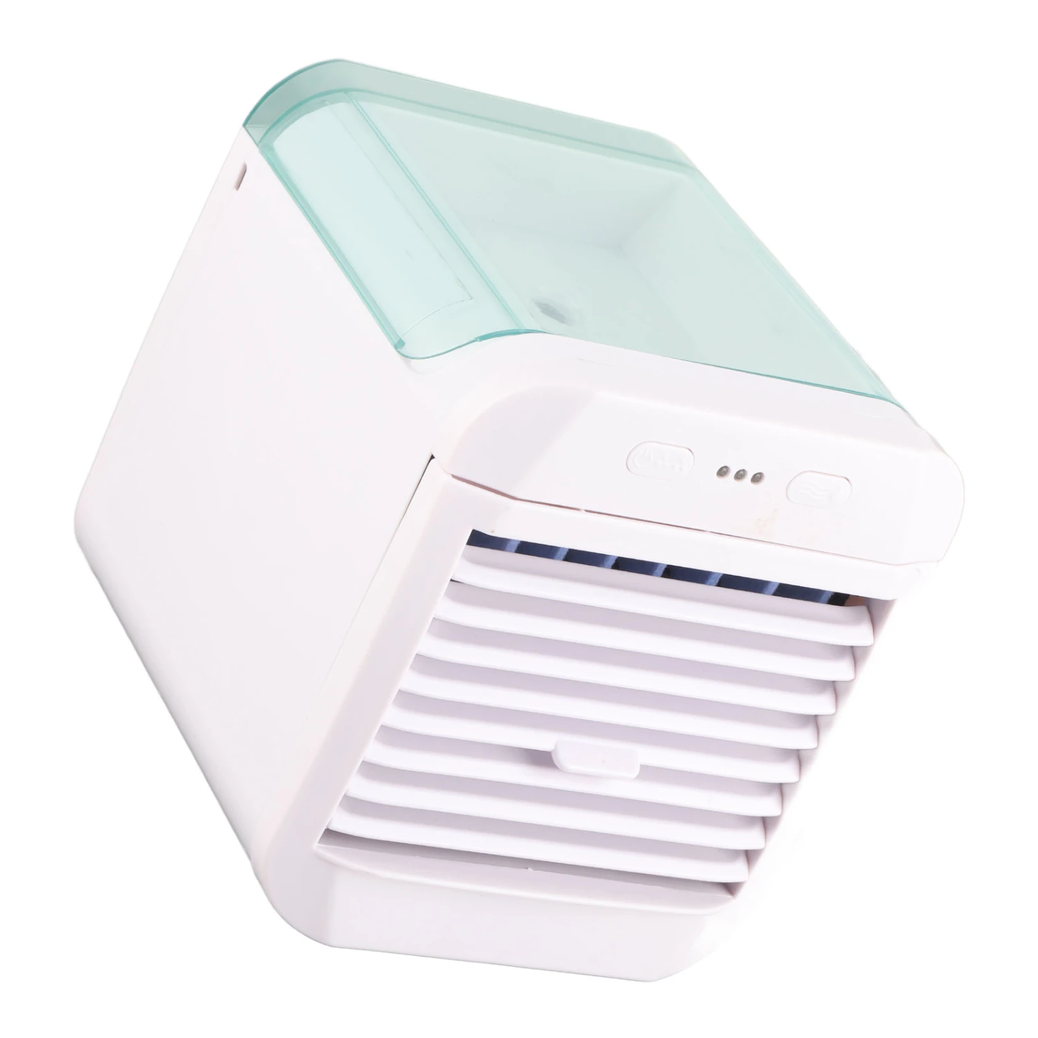 Portable Air Conditioner Mini Cooling Fan Air Cooler 3 Wind Speed Desktop USB Powered Humidifier Night Light Fan Blue
