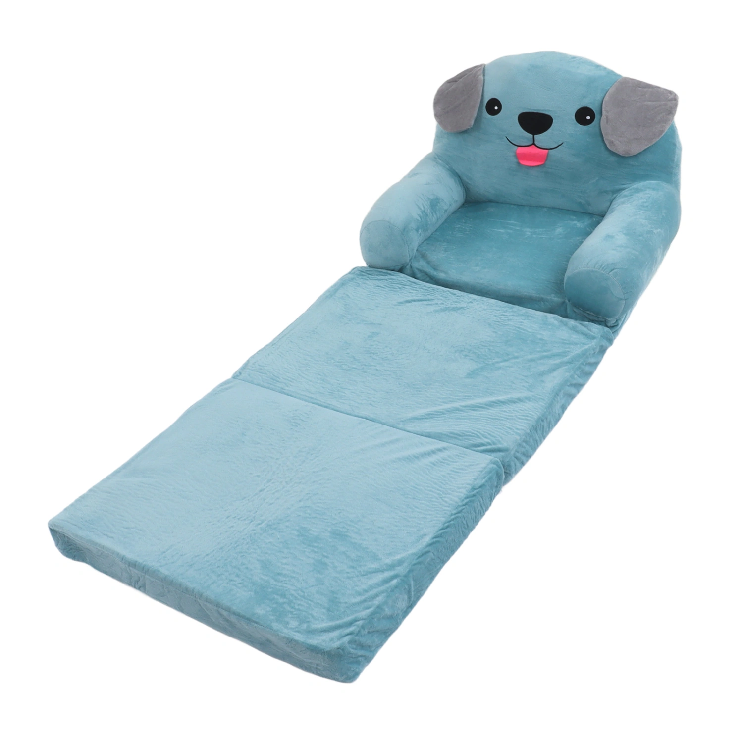 Blue Puppy Children's Sofa Cute Cartoon Folding Small Sofa Bed Dual Use Child Seat 3 Layers