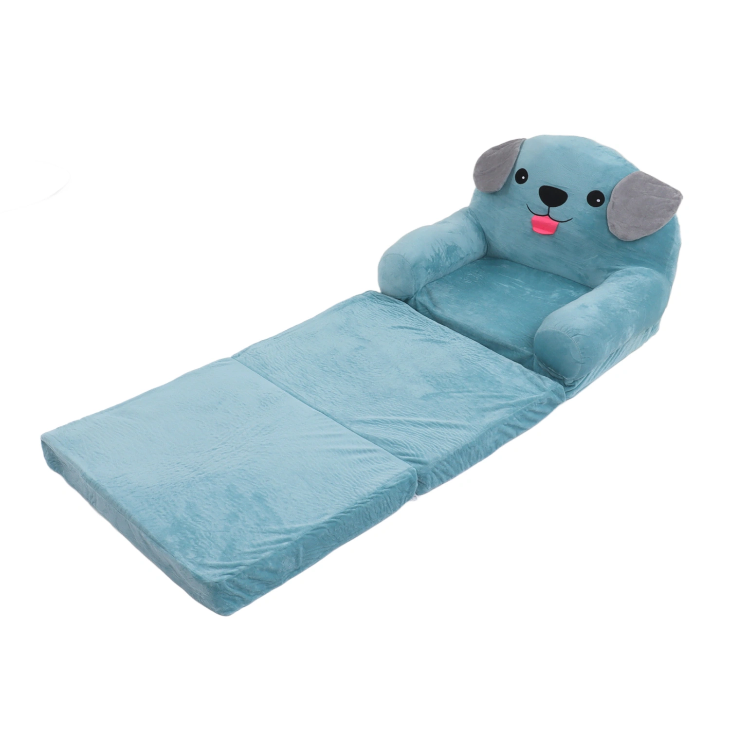 Blue Puppy Children's Sofa Cute Cartoon Folding Small Sofa Bed Dual Use Child Seat 3 Layers