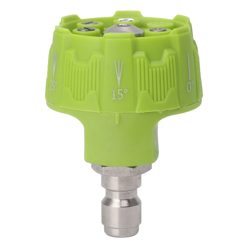 Pressure Washer Spray Nozzle 6 in 1 Multifunctional Adjustable Nozzle 1/4 Plug Interface Connect Tip Green