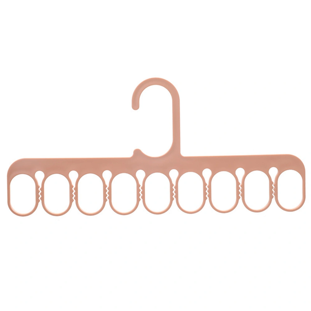 9 Holes Clothes Hanger Closet Wardrobe Organizer Multifunctional Hanging Rack for Scarf Socks Pants Orange