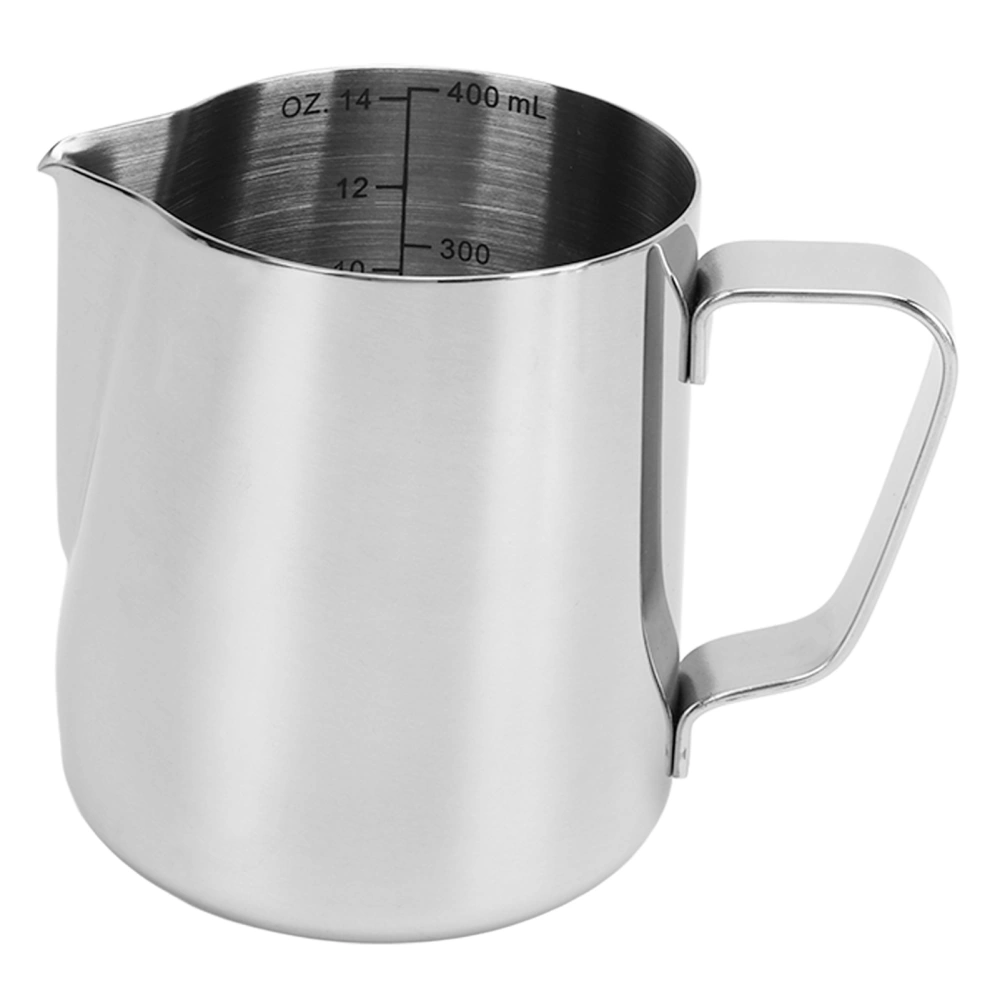 Milk Frothing Pitcher Coffee Milk Steaming Pitcher 400ml /13.5oz for Coffee Lovers Families Kitchens Coffee Shops