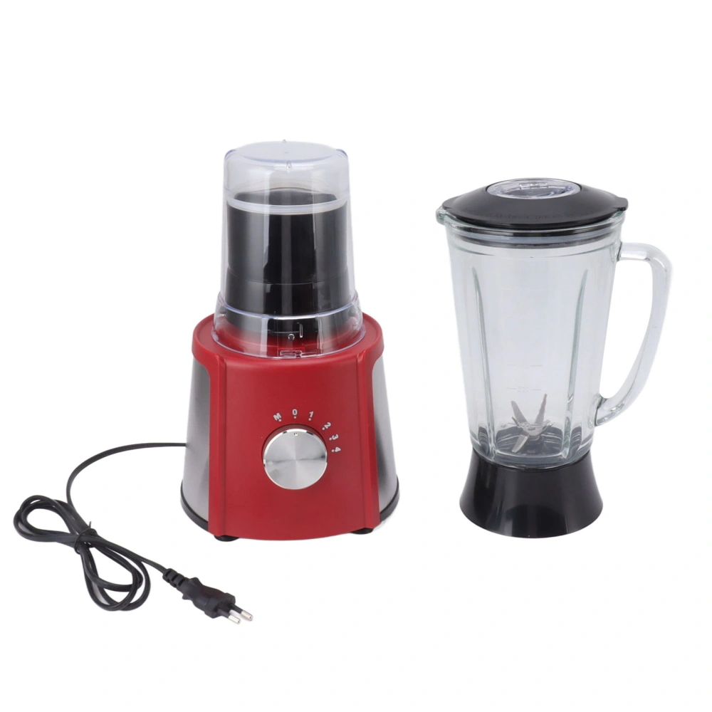 Kitchen Blender 1500ml 500ml Container Multi Function Countertop Blender for Shakes Fruit Juice EU Plug 220V Red