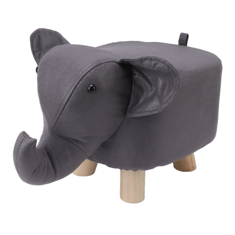 Animal Footstools Elephant Shaped Slip Resistant Silent Comfortable Stable Multi Purpose Cute Stool for Kids Dark Gray