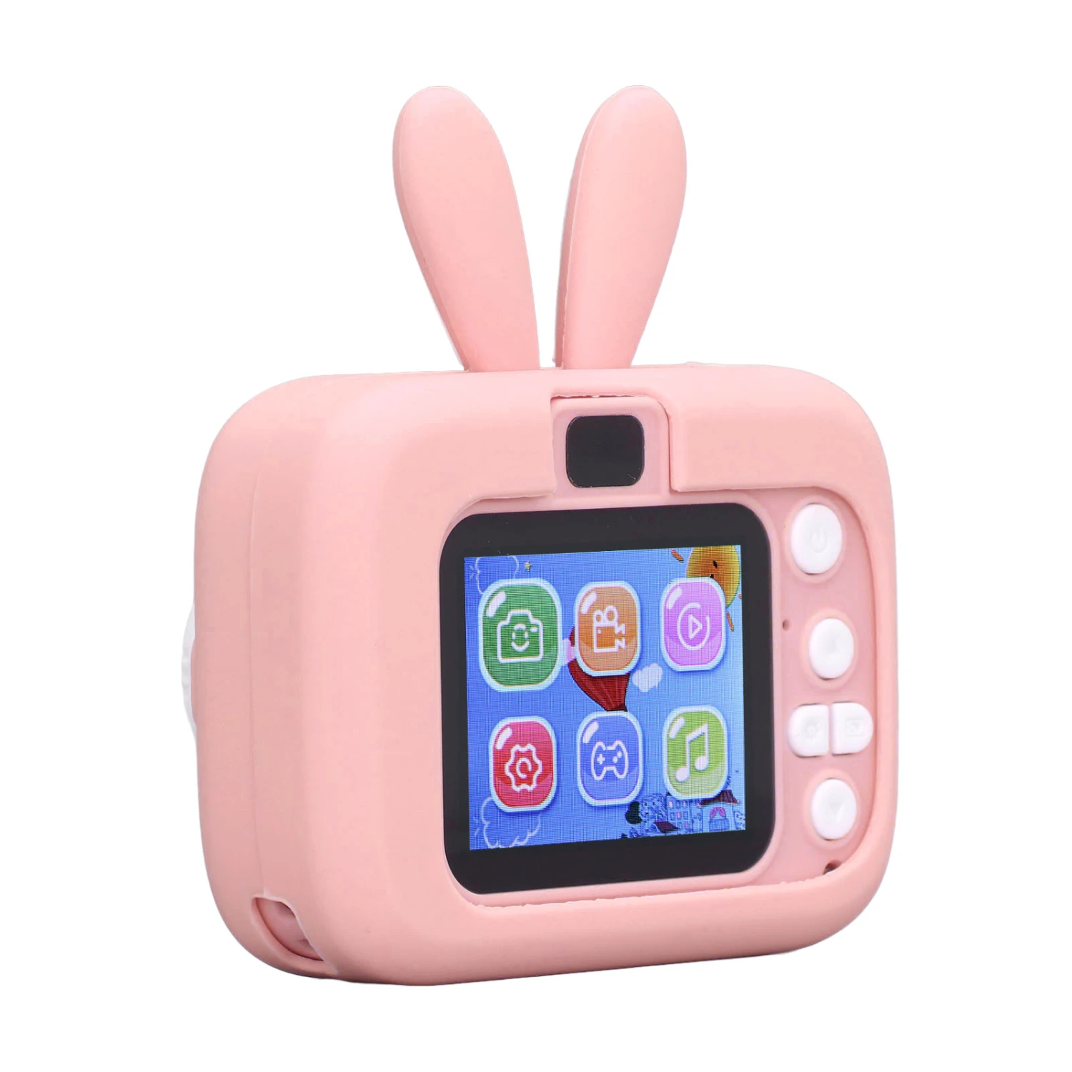 Kids Camera 2.0 Inch Color Display Timed Recording Rich Effects Video Camera Toy with 32G Memory Card and Reader Pink