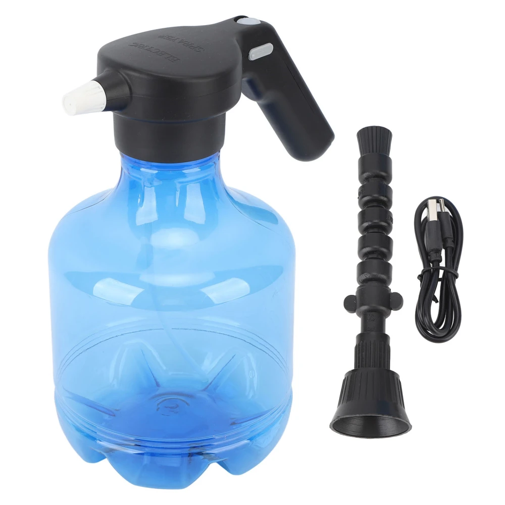 3L Electric Watering Plant Spray Bottle PP 800 Mah Rotating Nozzle Automatic Garden Sprayer Can for Indoor Outdoor Plants Blue