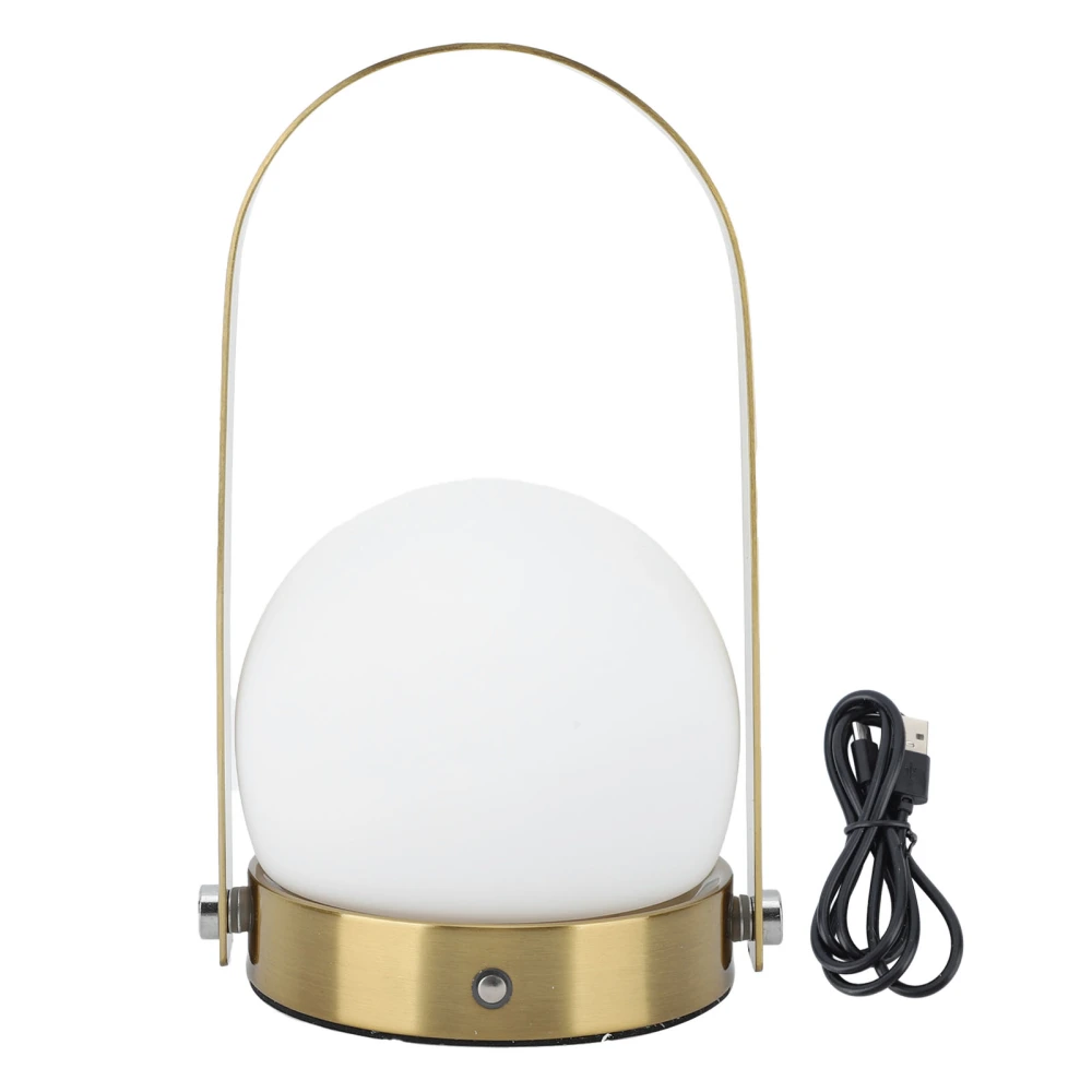 LED Portable Lantern 3 Color Temperatures Stepless Dimming Rechargeable Table Lamp for Bedroom Indoor Outdoor Gold