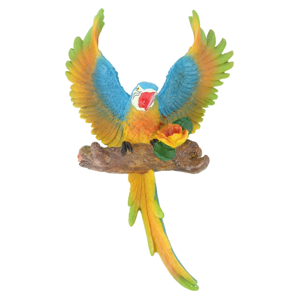 Outdoor Hanging Parrot Decor Resin Sculptures Parrot Statues Durable Parrot Sculptures Ornament for Garden Yard Blue