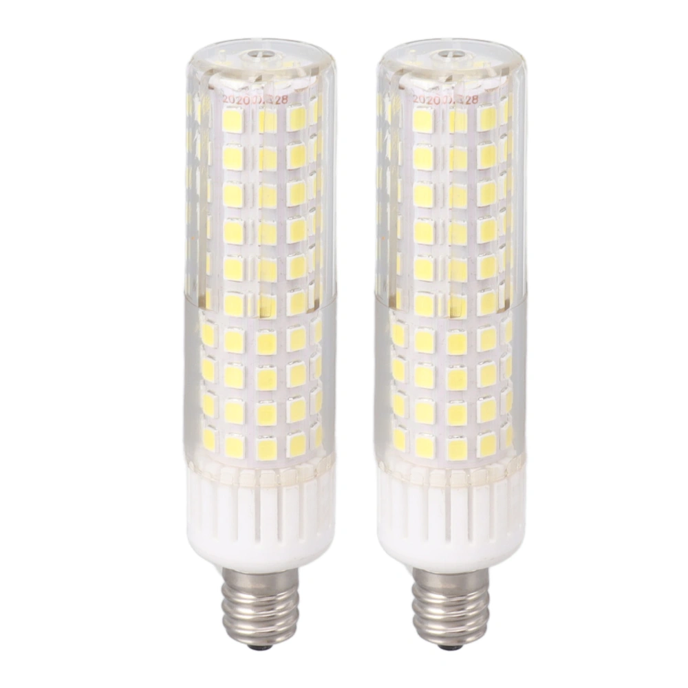 2 Pack LED Corn Lights 6000K White LED Bulbs 2835 SMD 125 E12 LED Corn Bulbs for Home Shop Office 100‑130V