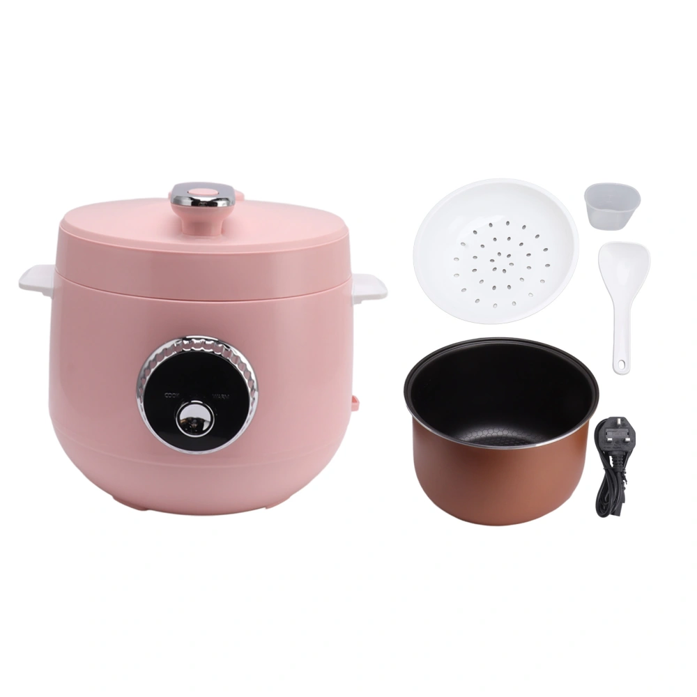 Electric Pressure Cooker 5L Large Capacity Prevent Stick Safety Multifunction Rice Cooker 900W UK Plug 220V Pink