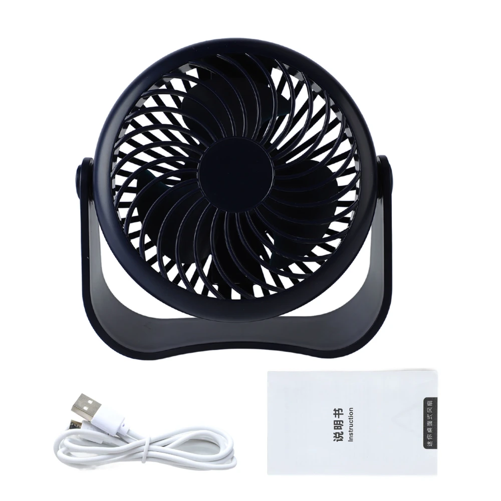 Small Desk Fan 3 Gear Wind Speeds Mute Rechargeable Summer Usb Mini Fan for Home Bedroom